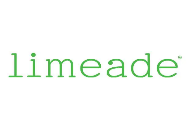 A green and white logo for limeade.