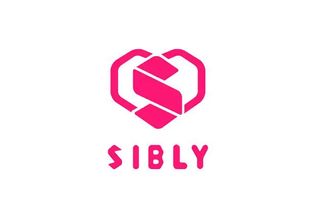 A pink heart with the word sibly underneath it.